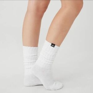 ALO Yoga Alo Scrunch Sock Unisex - White - Medium